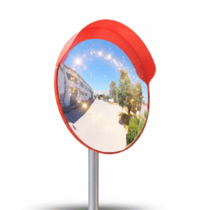 Convex Road Safety Mirror with red frame for outdoor traffic and industrial use