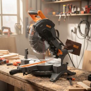 Ingco 1800W 254mm (10") Sliding Compound Mitre Saw – professional woodworking tool, laser guide, precise cutting