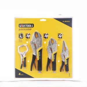 UYUSTOOLS ALM4SU 4-Piece Locking Pliers Set 5 6 7 and 10 Inch